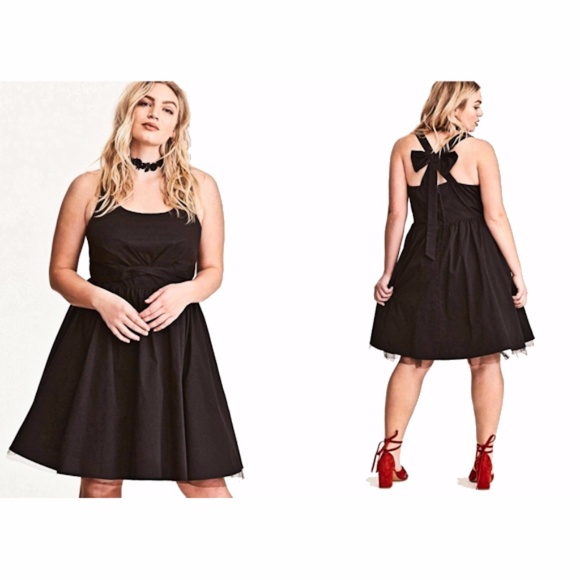 Bow Back Black Dress