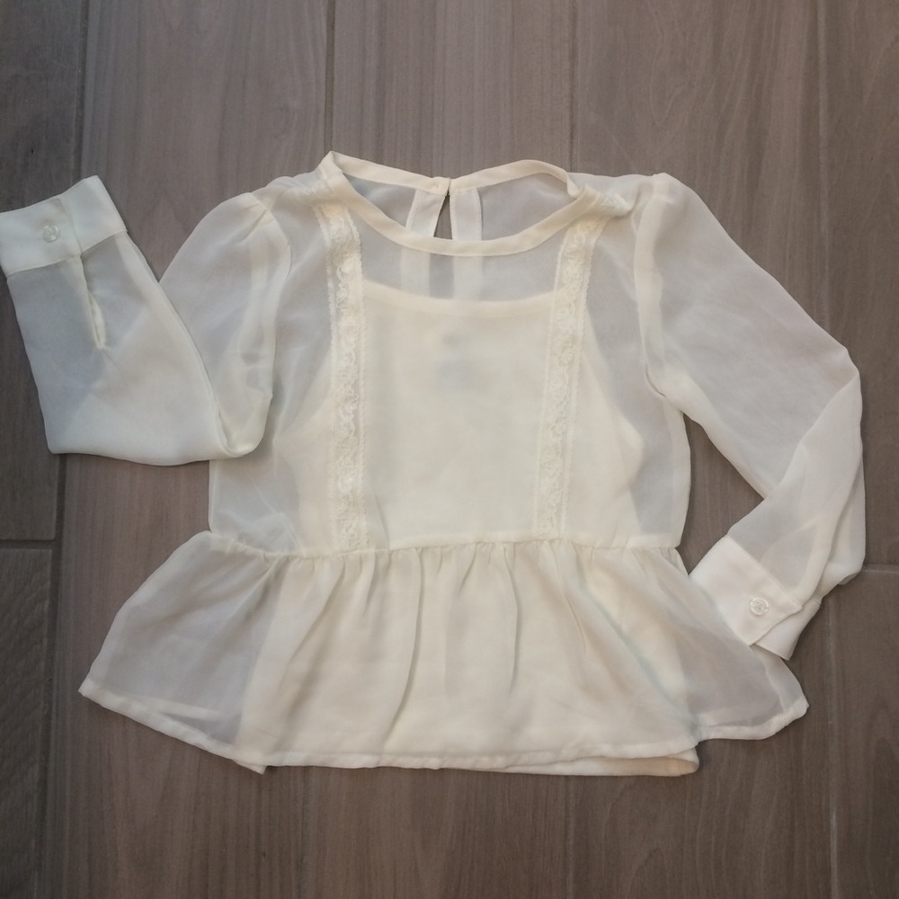 Old Navy Girls sheer blouse with built in camisole