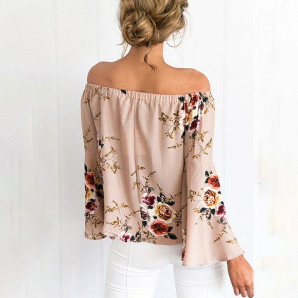 FLASH SALE!🌹FLORAL PRINT OFF SHOULDER BLOUSE! - Picture 3 of 7