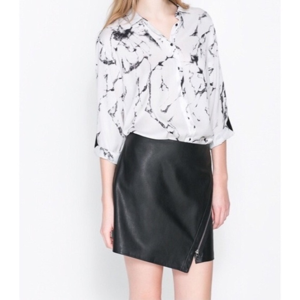 Zara Marble print blouse