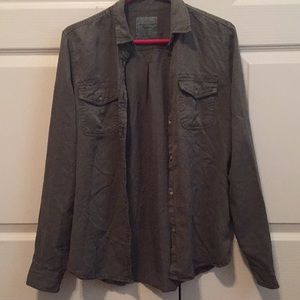 Olive green button up