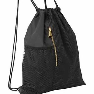 Athleta Reflective Mesh Drawstring Bag