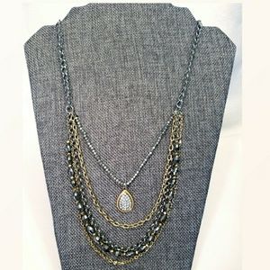 LOFT mixed metal multi-chain necklace
