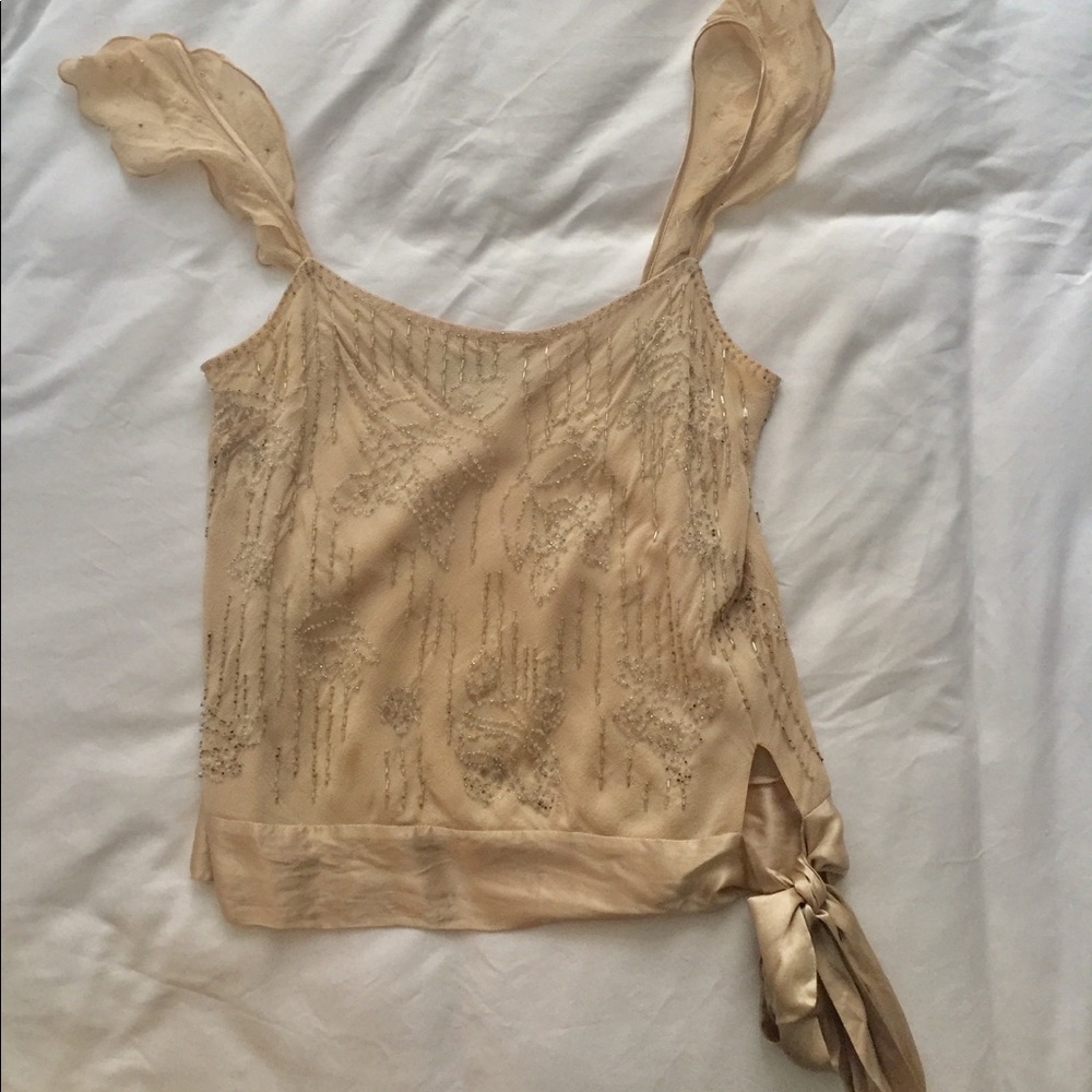 100% Silk Beaded Top!✨