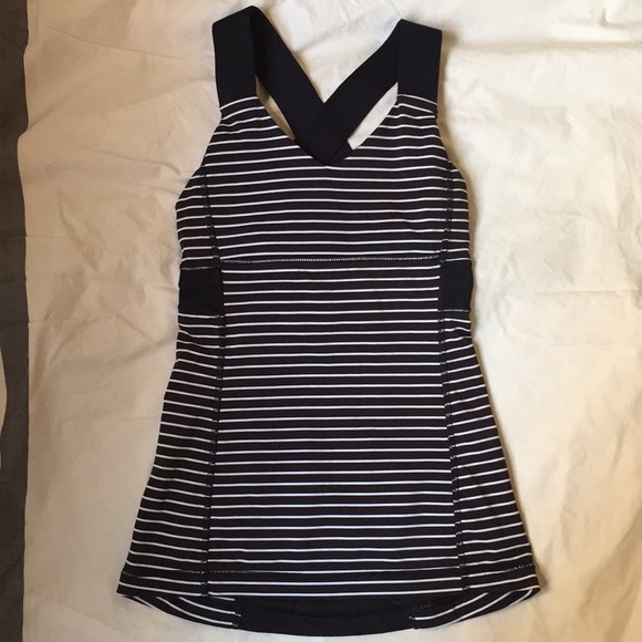 SOLD | Lululemon Push Your Limits Striped Tank - Picture 6 of 7