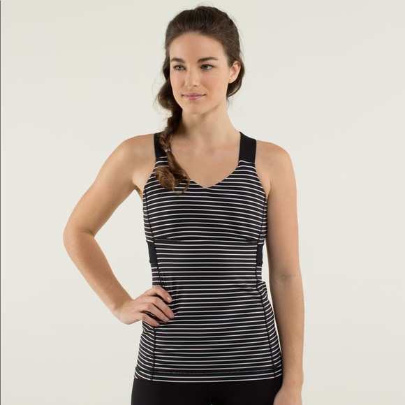 lululemon athletica Tops - SOLD | Lululemon Push Your Limits Striped Tank