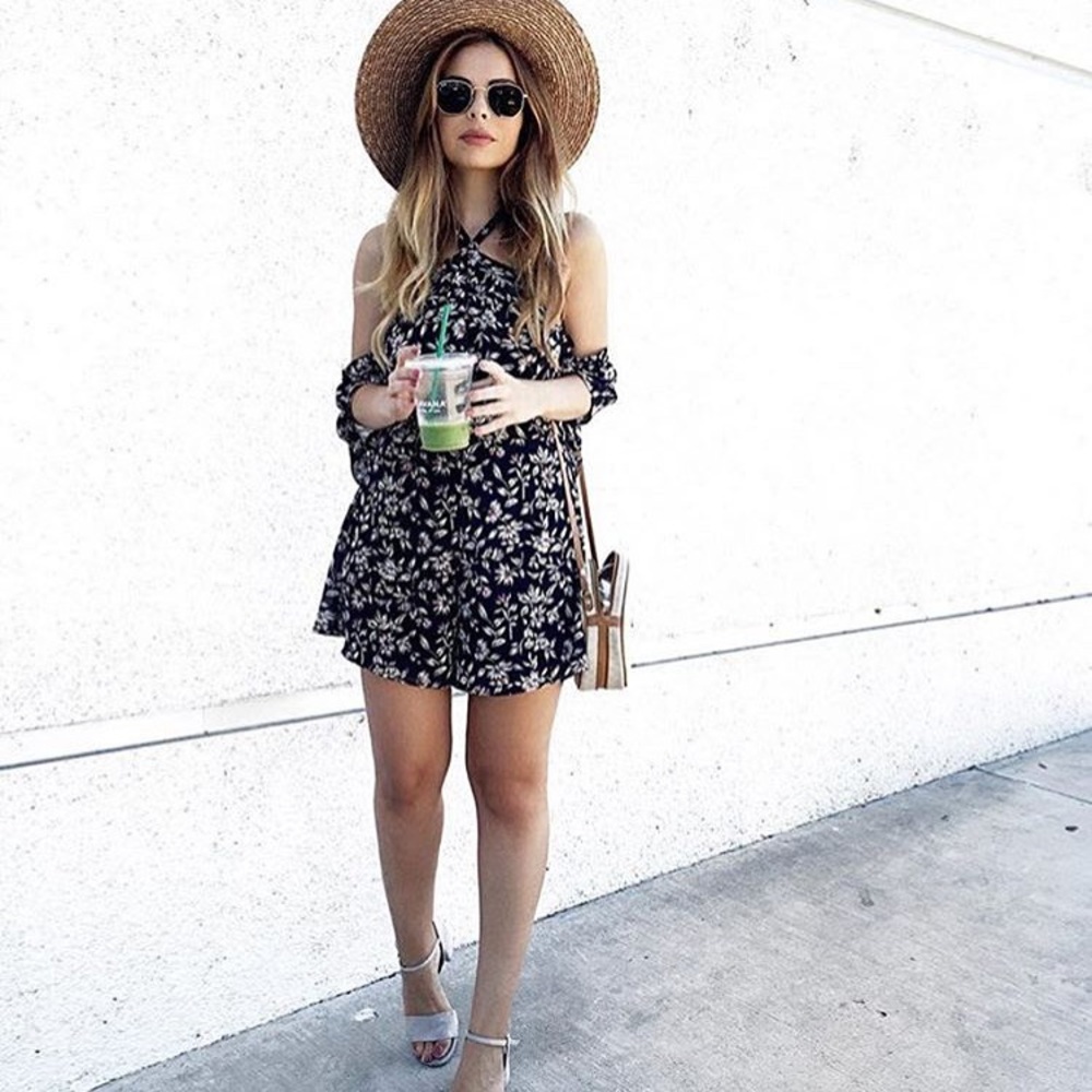 J.O.A. Off shoulder romper