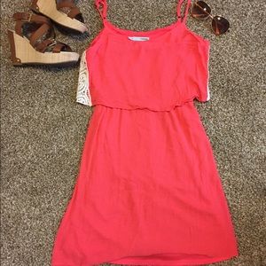 Coral summer dress size S.