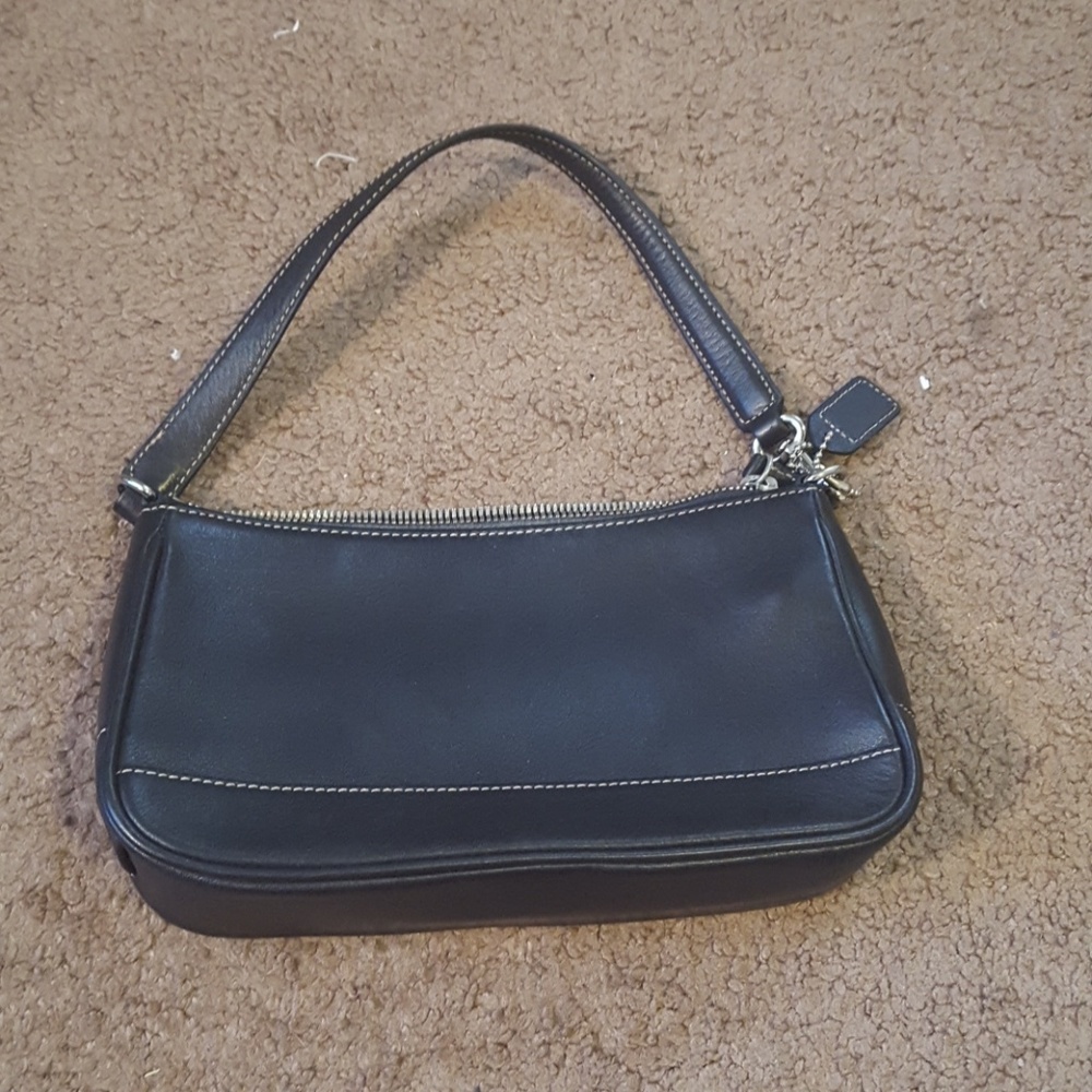 Genuine Coach Black Leather Handbag (Women's)