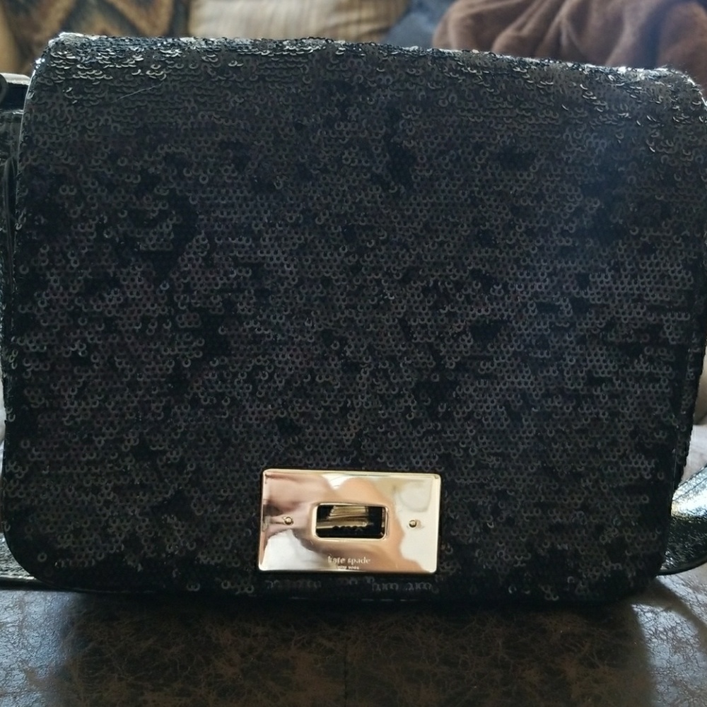 Kate spade black sequin purse