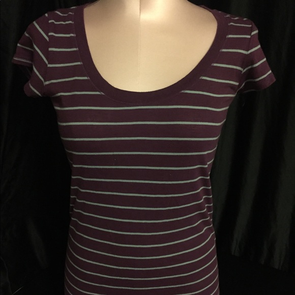Purple striped tshirt. - Picture 1 of 3
