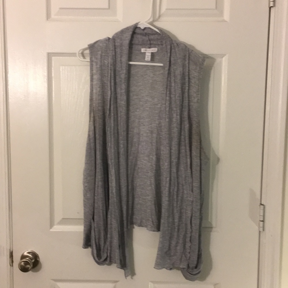 Heather gray jersey knit tunic