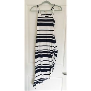 BNWT stretchy navy and white striped tank dress
