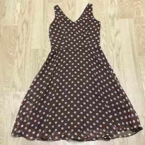 50s Style V-neck Polka Dot Dress