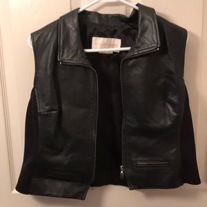 Real leather vest