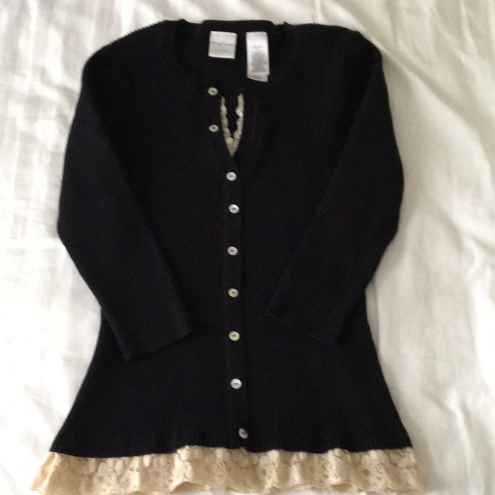 Black V-neck top
