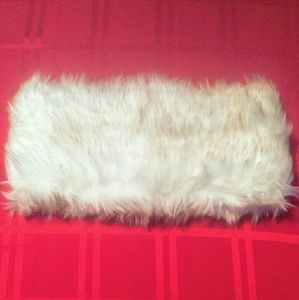Faux Fur Collar white and brown