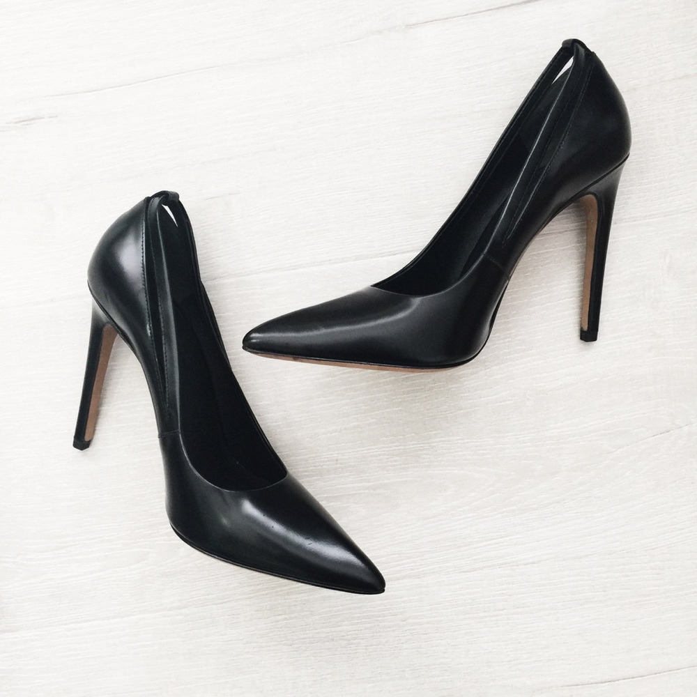 Alexander Wang Black Leather Heels Pumps