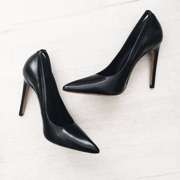 Alexander Wang Black Leather Heels Pumps - Picture 1 of 8
