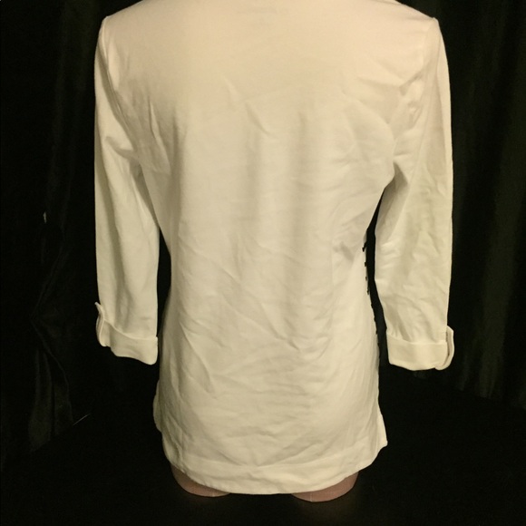 Croft&barrow striped 3/4 sleeve shirt - Picture 3 of 4