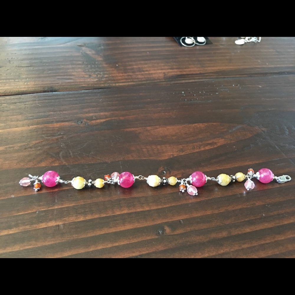 .925 Sterling silver bracelet and beaded bracelet