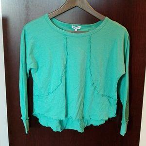 GIRLS splendid L/s teal tee