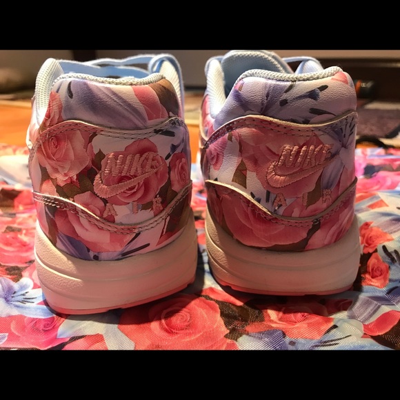 Nike Air Max 90 City Pairs Floral Blue Pink 6 - Picture 3 of 4