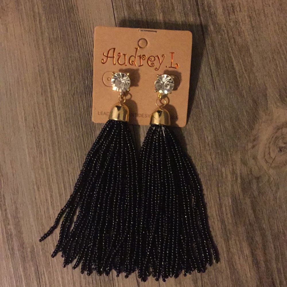 Beaded Fringe Earrings