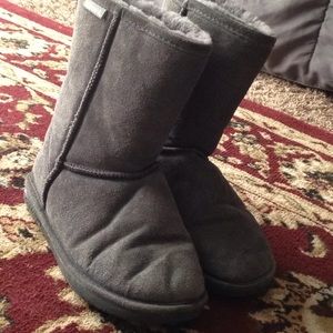 Bear paw grey mid calf boots women's 7