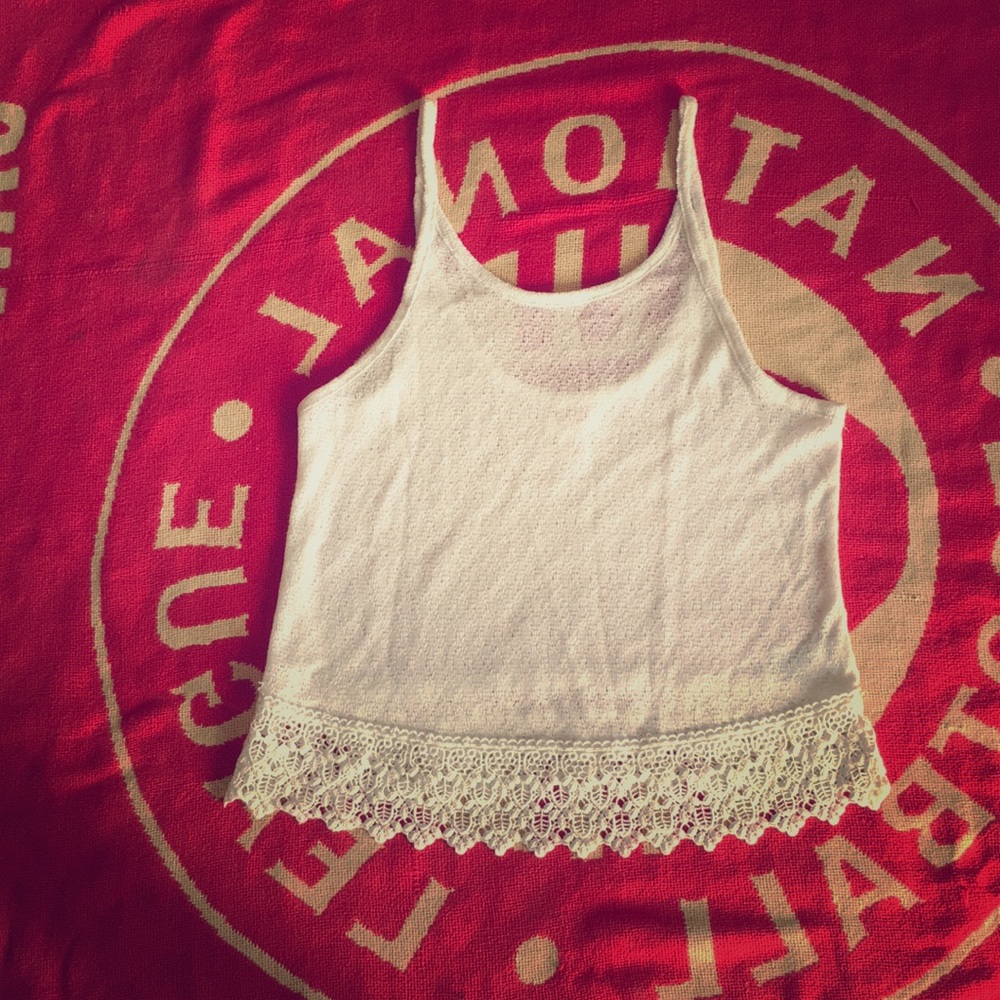 Vintage White crop top / tang top