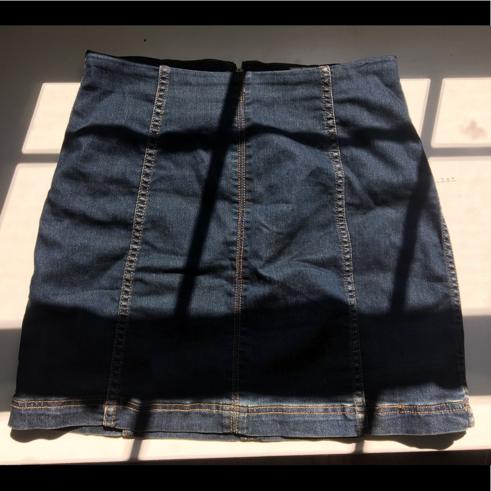 Free People Jean Skirt