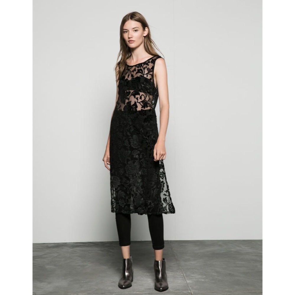 Bershka sheer lace dress