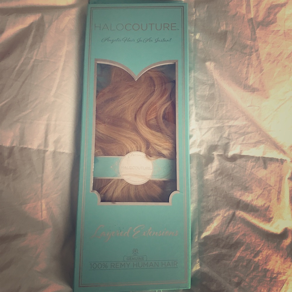 16" layered Halo Couture Hair extensions