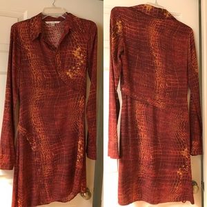 Diane Von Furstenberg dress-rare print & cut! Sz 8