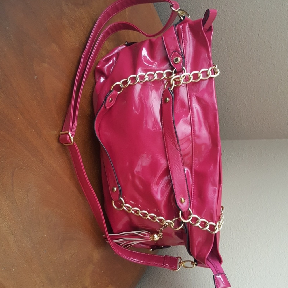 Patent leather pink purse