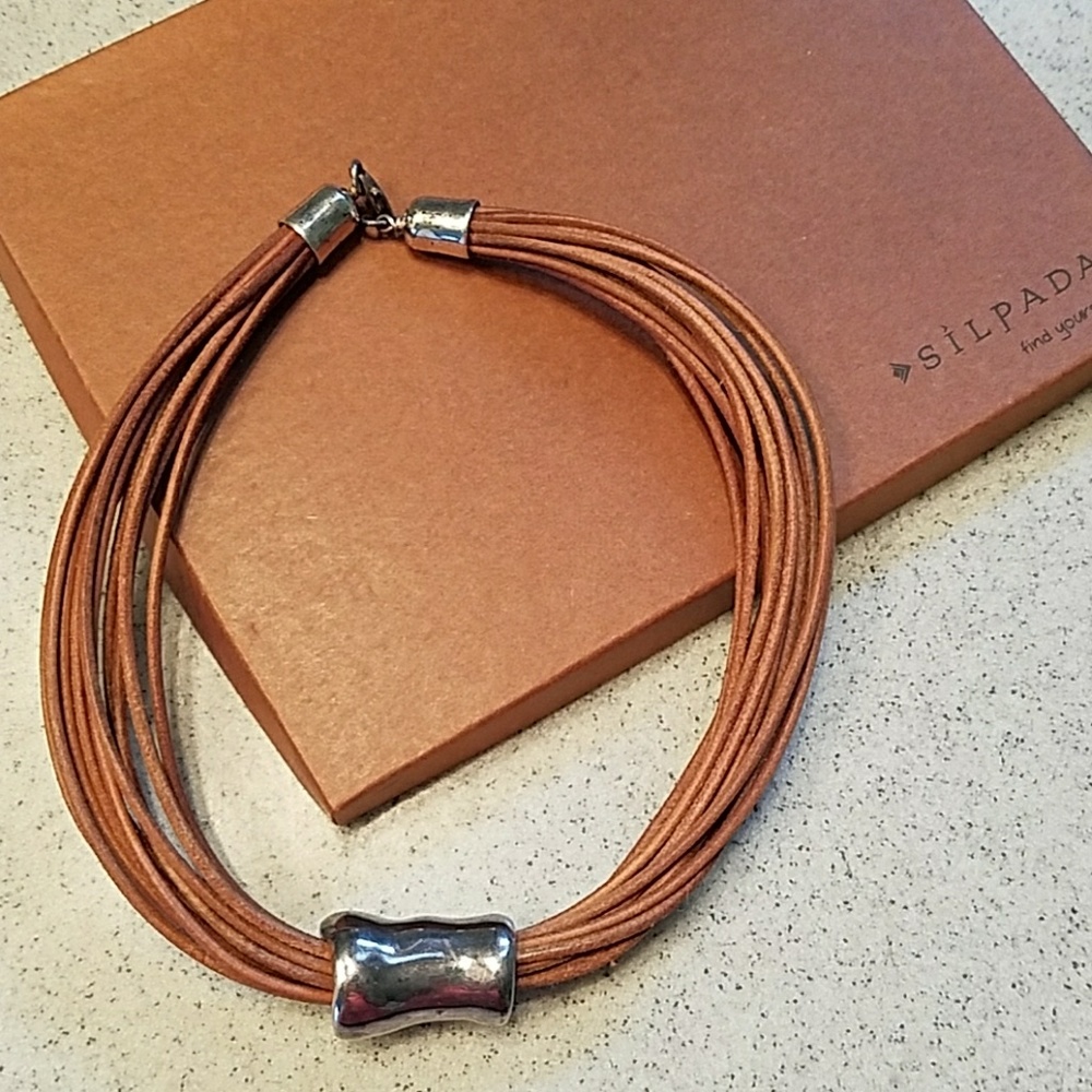 Multi strand leather Silpada necklace