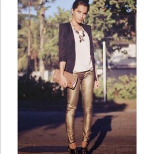 Metallic Gold Coated Jeans