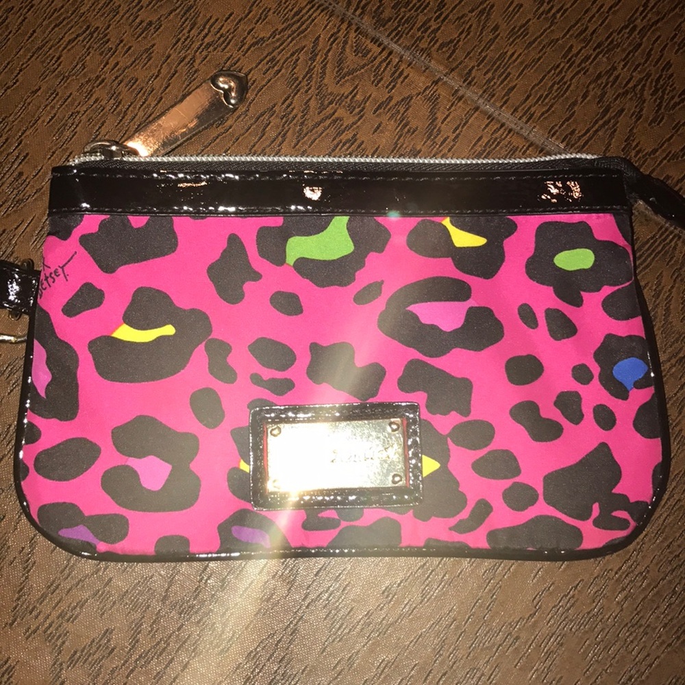 Betsey Johnson Leopard wristlet