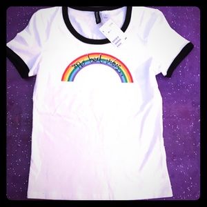🌈 Rainbow tee ringer XS  🌈