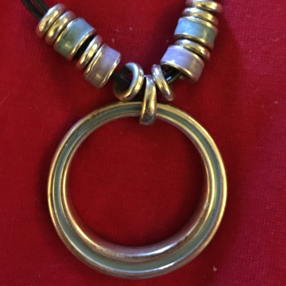 Bohemian Necklace circle focal POINT BOHO