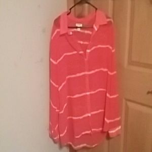 SHEER CORAL BLOUSE