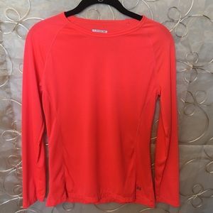 Exercise shirt - neon orange - long sleeves
