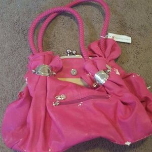 New - Charming Charlie Fuchsia Leather Purse
