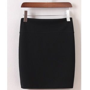 Black Bodycon Mini Skirt