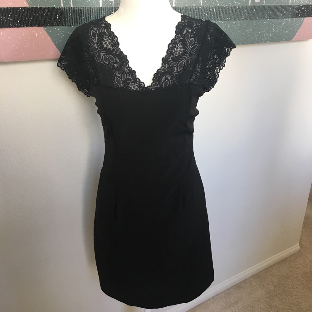 Black dress with low back