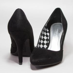 Christian Siriano Black Suede Pumps