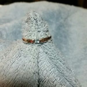 "Diamond " and silver ring