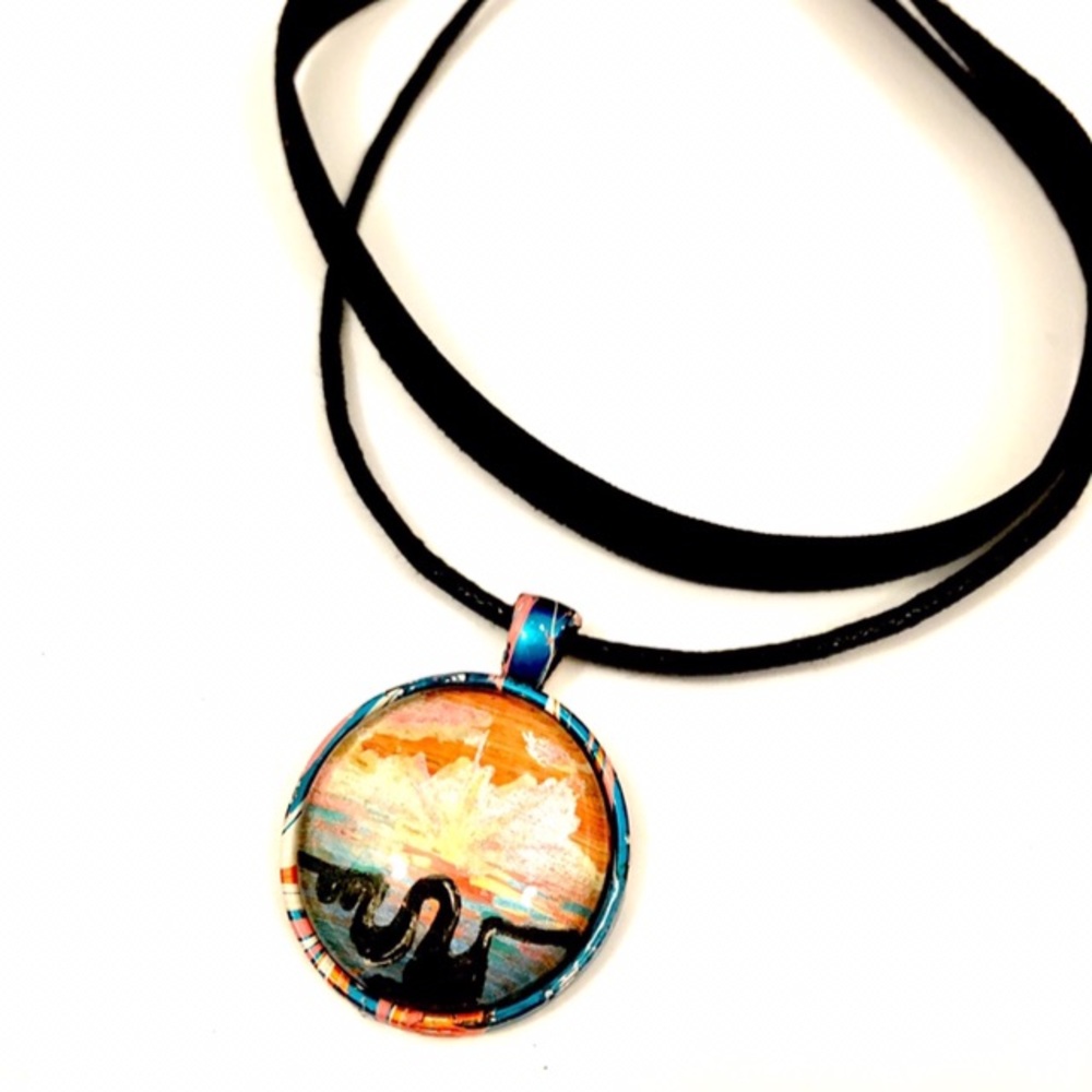 Handmade Sunset Choker / Necklace Pendant