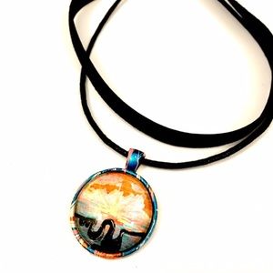 Handmade Sunset Choker / Necklace Pendant