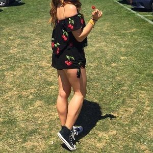Cherry Print Shirt/Short Set